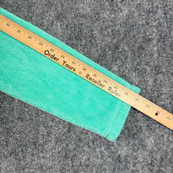 Talbots Fleece Pullover Quarter Zip Cozy Comfy Soft Mint Green M casual chic - Picture 9 of 9